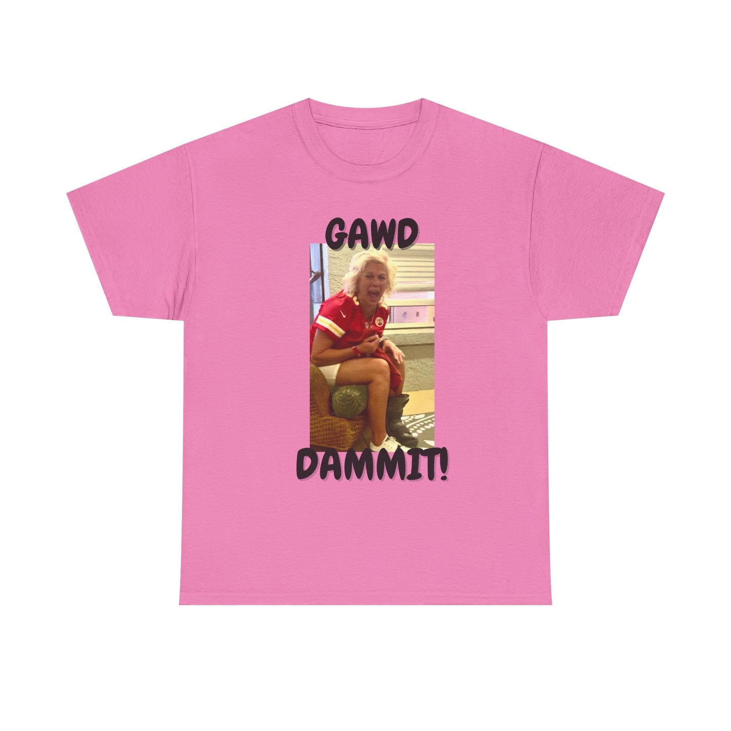 Funny Unisex Heavy Cotton Tee - "Gawd Dammit!" Humor Shirt for Casual Wear