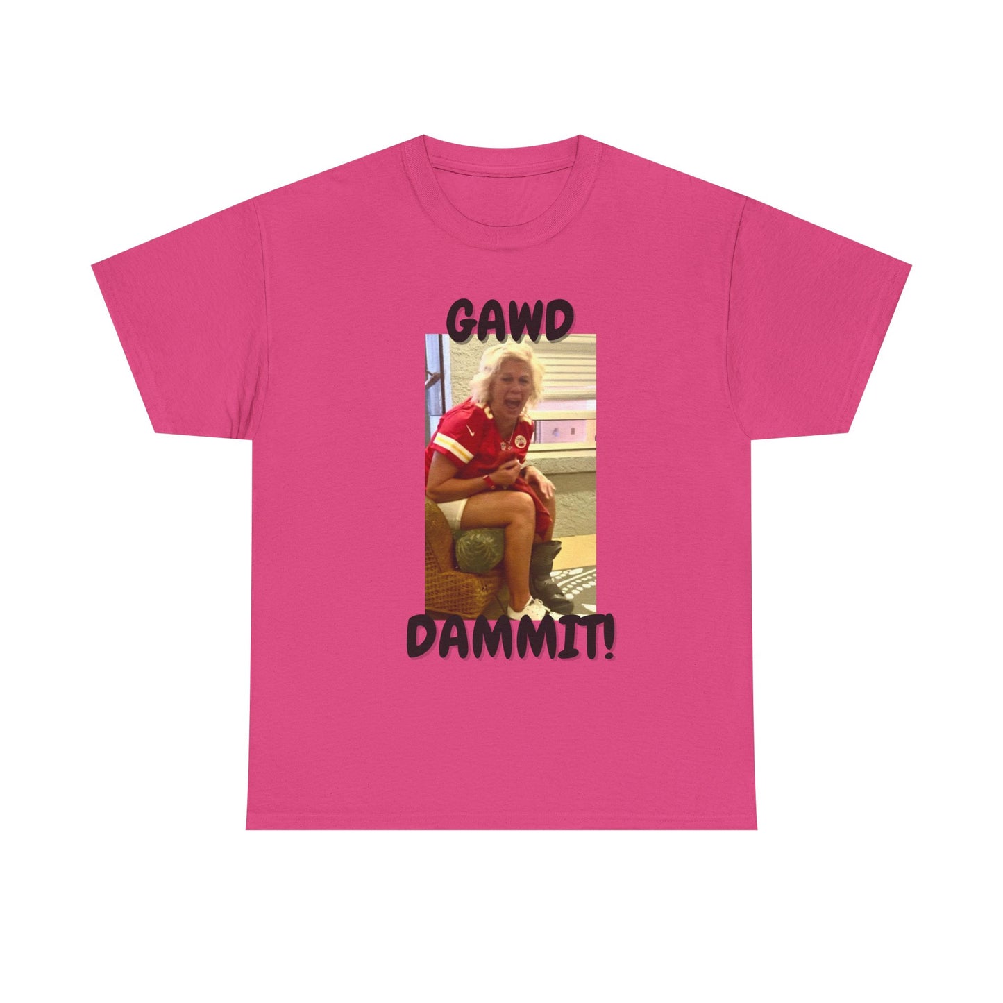 Funny Unisex Heavy Cotton Tee - "Gawd Dammit!" Humor Shirt for Casual Wear