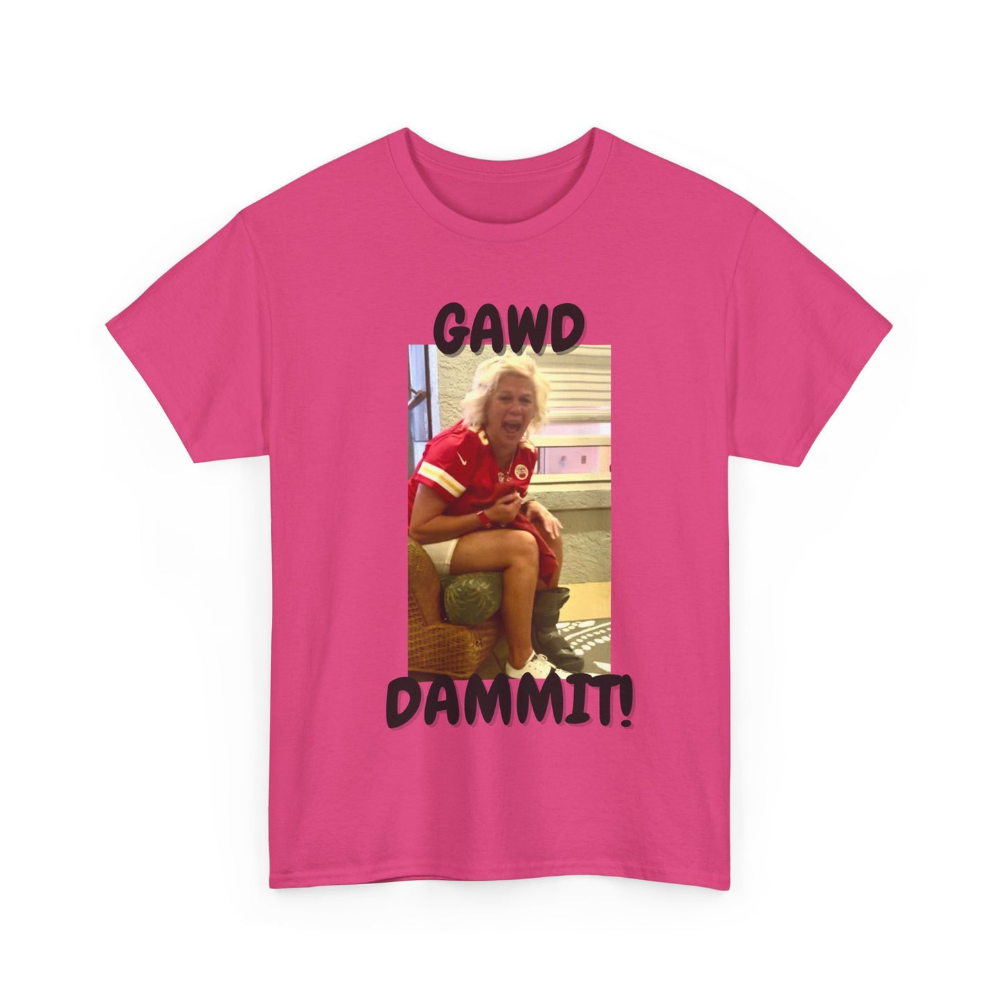 Funny Unisex Heavy Cotton Tee - "Gawd Dammit!" Humor Shirt for Casual Wear