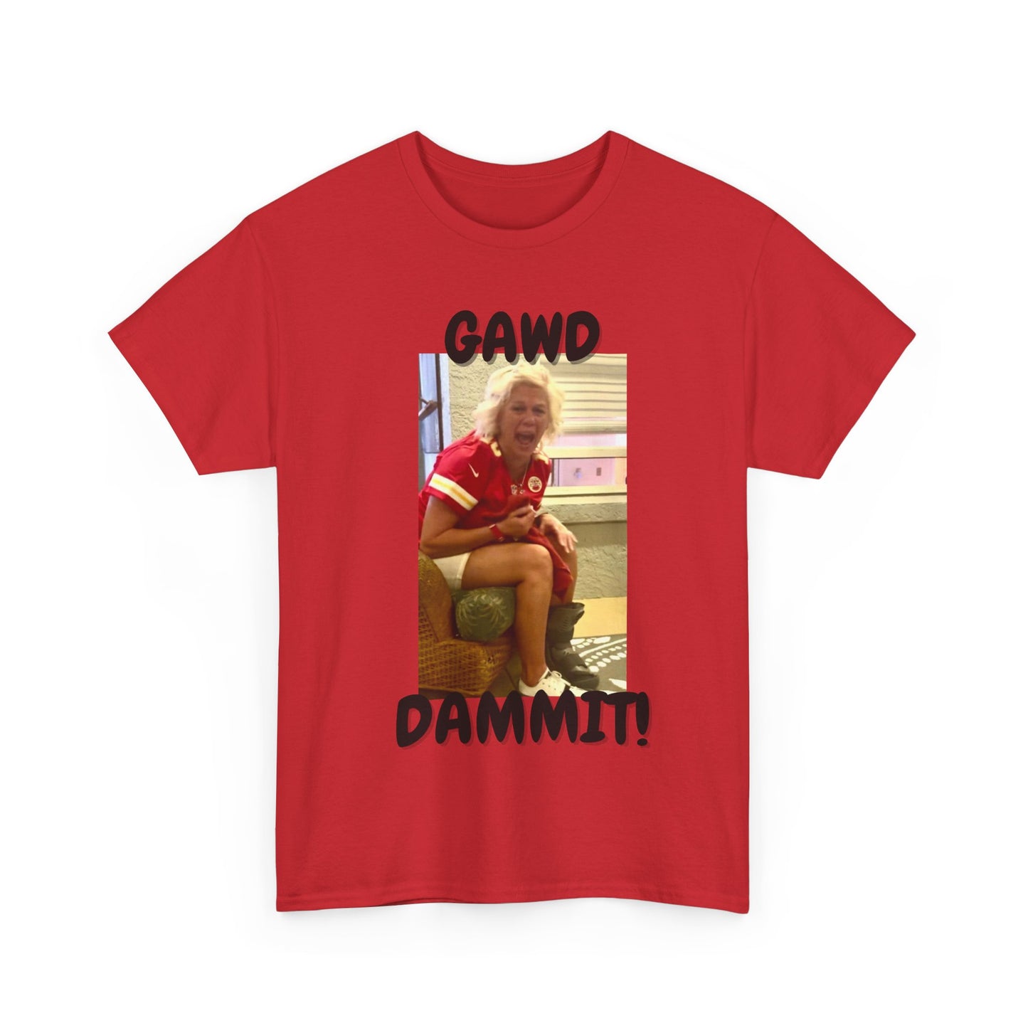 Funny Unisex Heavy Cotton Tee - "Gawd Dammit!" Humor Shirt for Casual Wear