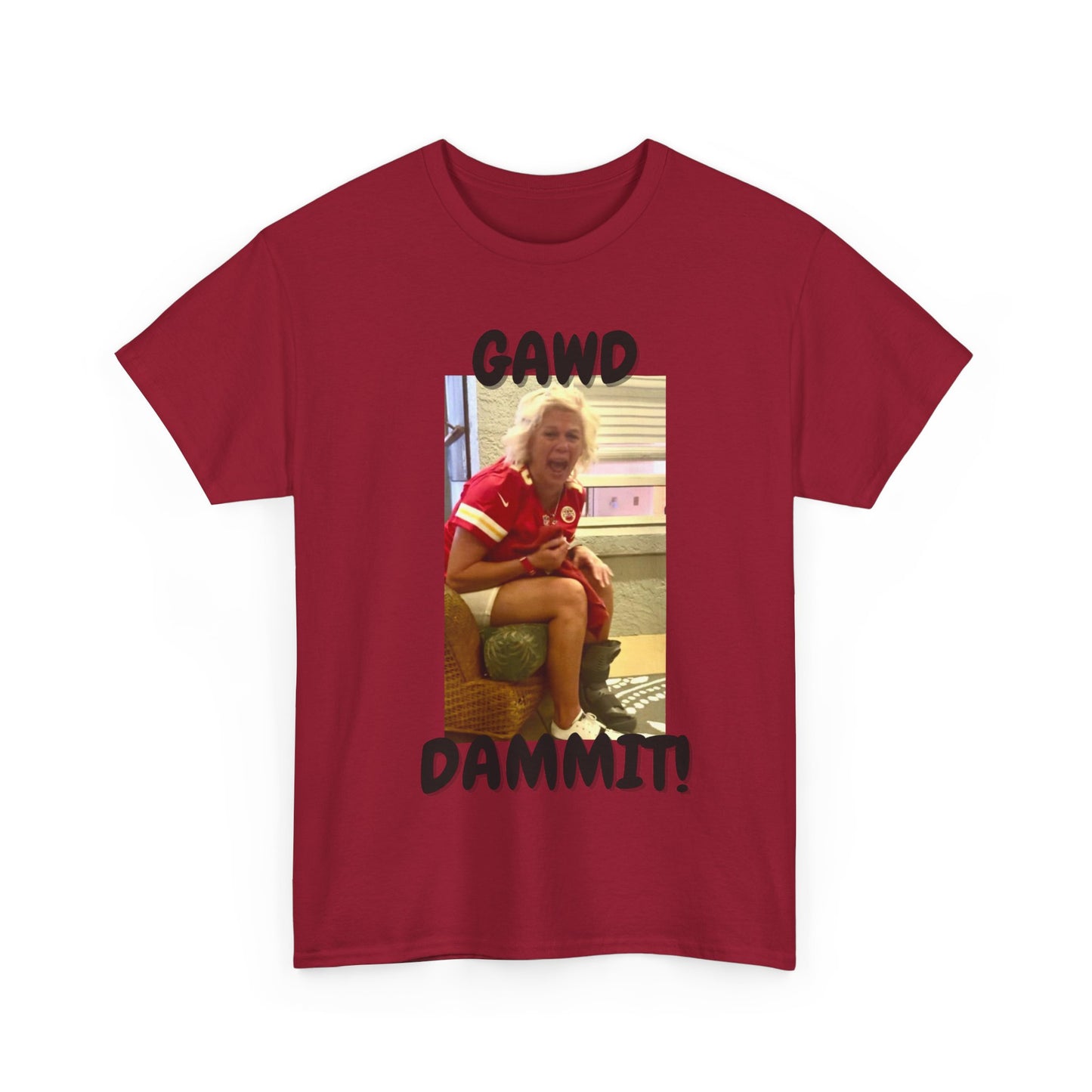 Funny Unisex Heavy Cotton Tee - "Gawd Dammit!" Humor Shirt for Casual Wear