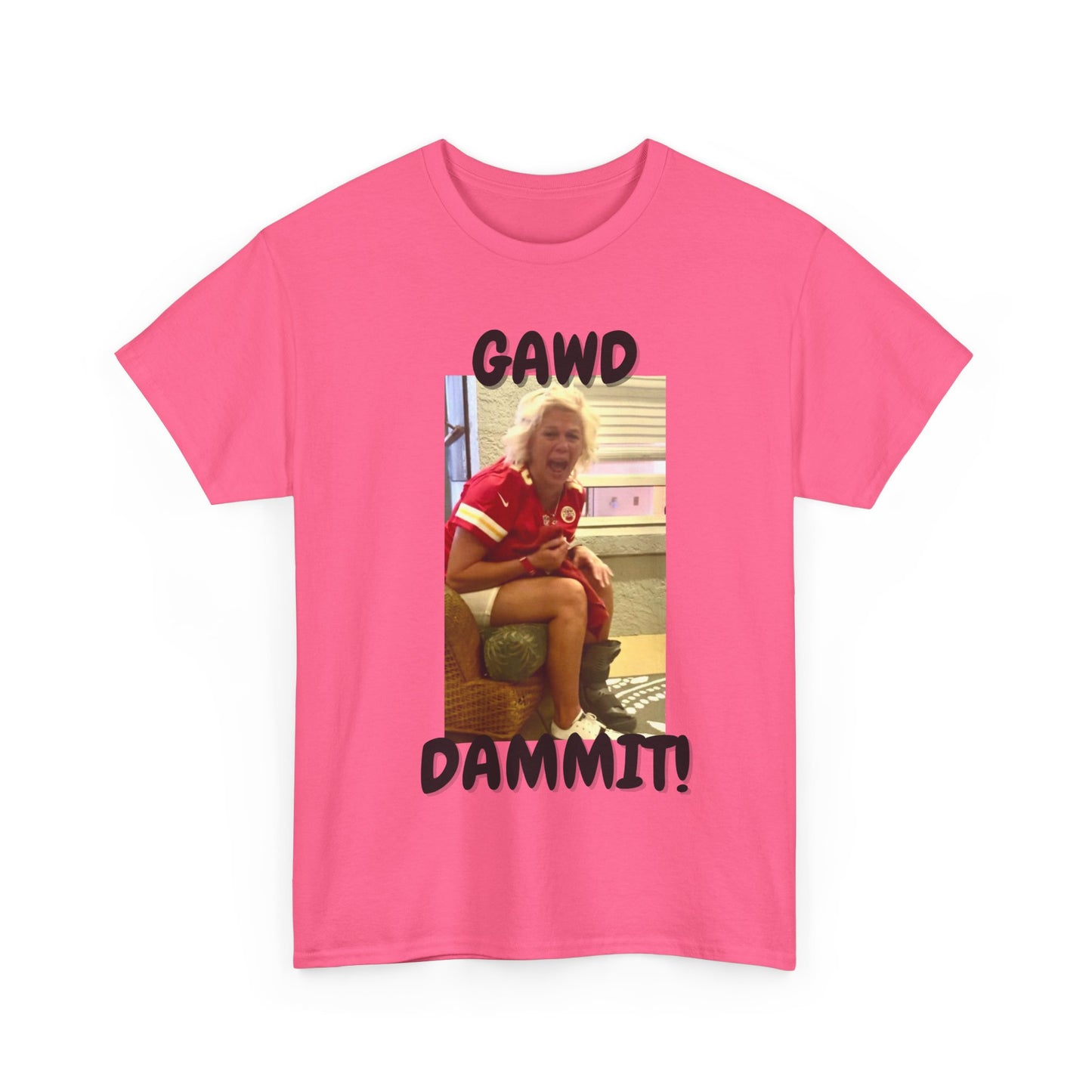 Funny Unisex Heavy Cotton Tee - "Gawd Dammit!" Humor Shirt for Casual Wear