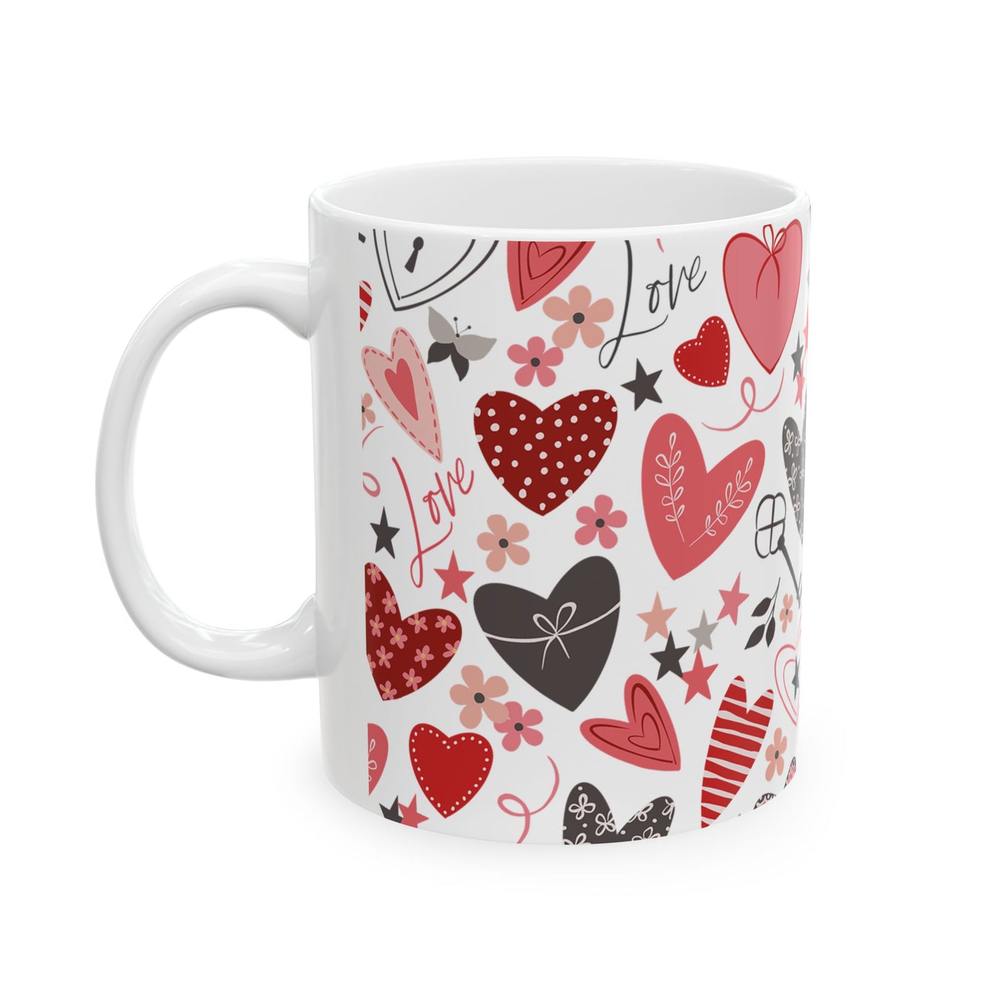 valentines hearts Ceramic Mug, (11oz, 15oz)