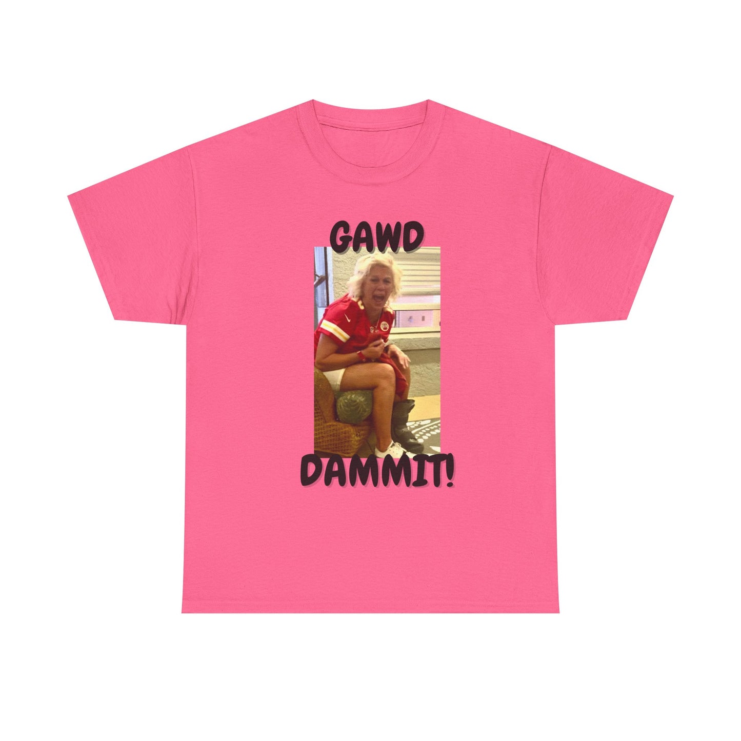 Funny Unisex Heavy Cotton Tee - "Gawd Dammit!" Humor Shirt for Casual Wear