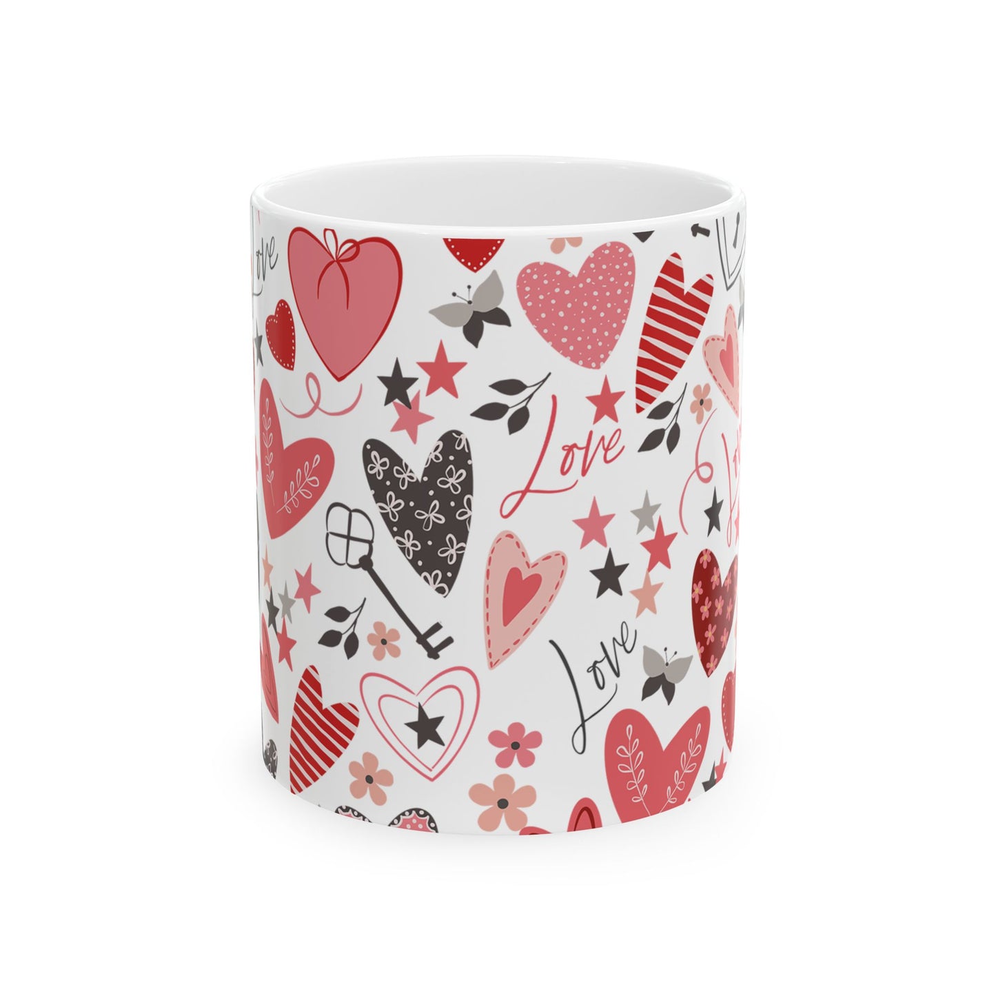 valentines hearts Ceramic Mug, (11oz, 15oz)