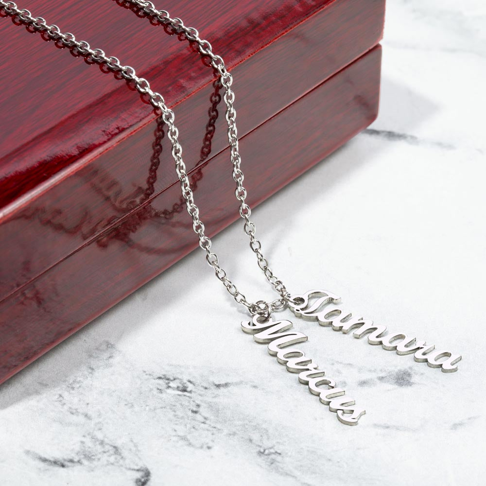 custom multi name necklace