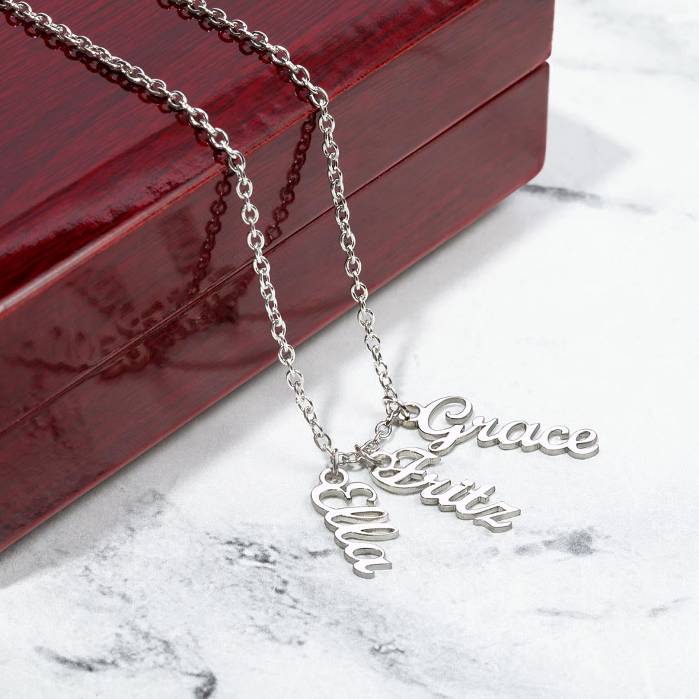 custom multi name necklace