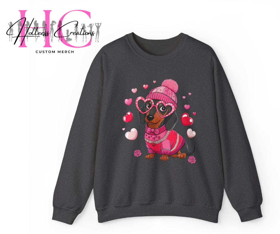 dog valentine Crewneck Sweatshirt