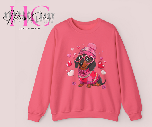 dog valentine Crewneck Sweatshirt