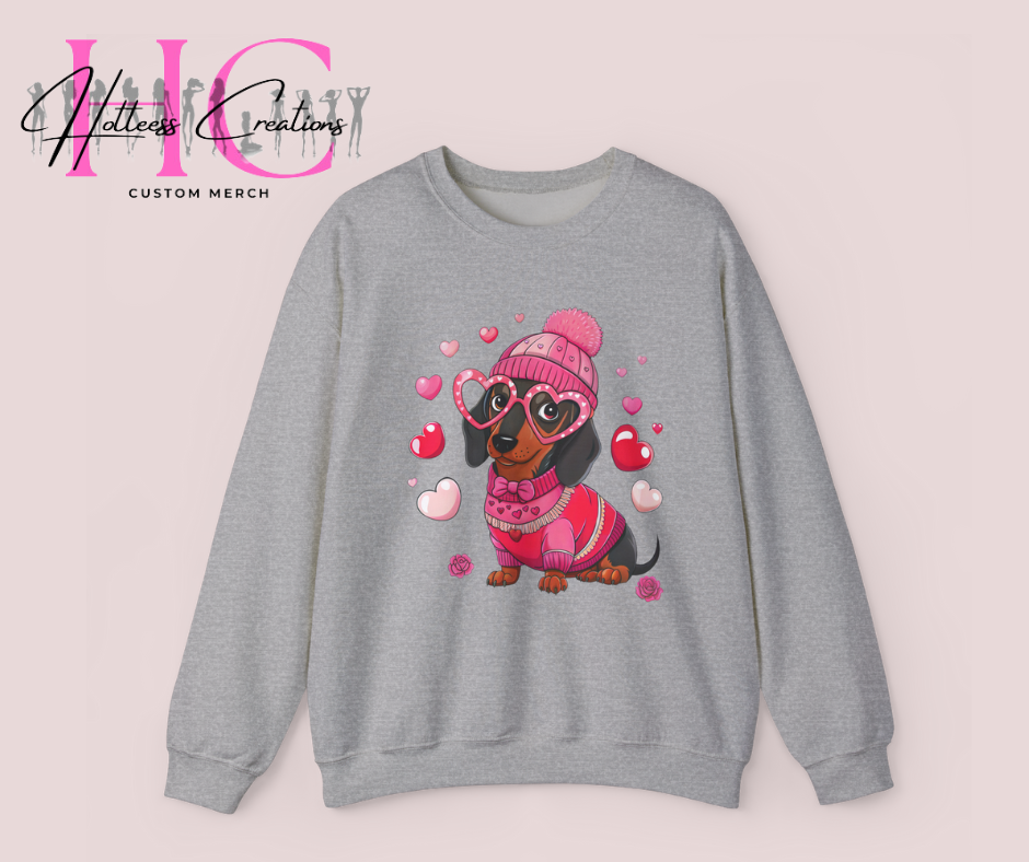 dog valentine Crewneck Sweatshirt